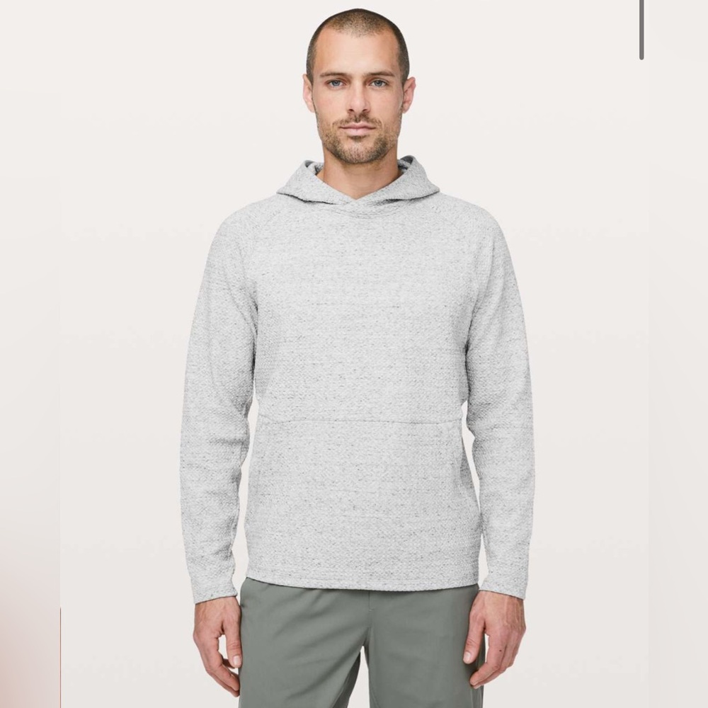 Lululemon At Ease Hoodie Heathered Melody Light Grey / Black